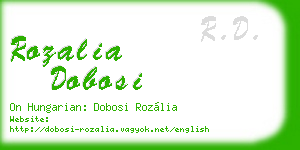 rozalia dobosi business card